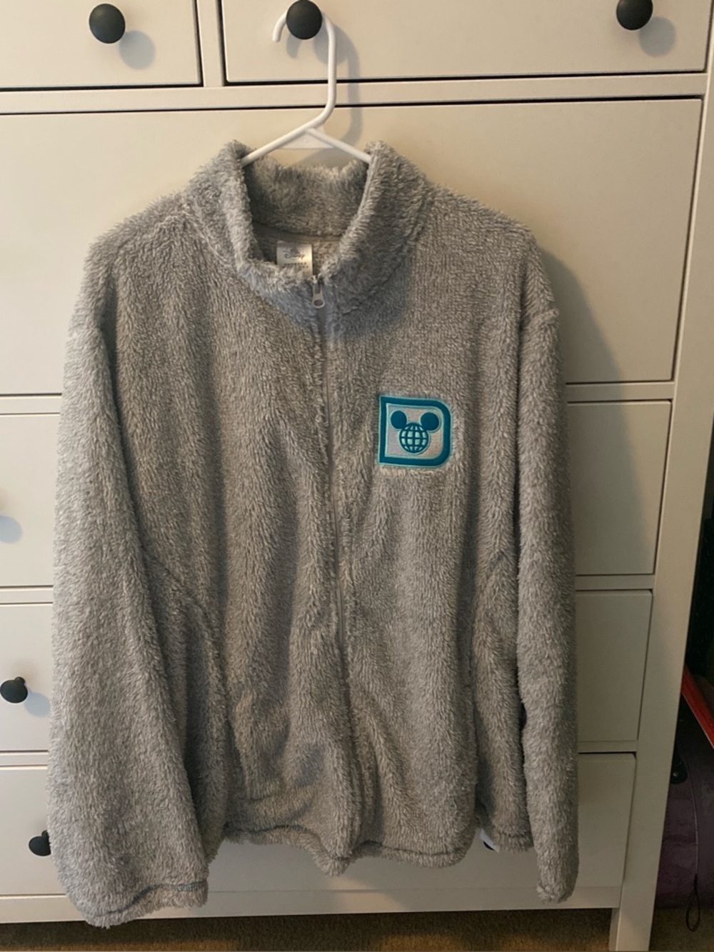 Grey fleece jacket